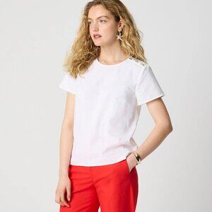 J. Crew Linen-Blend Button-Shoulder Shirt in White